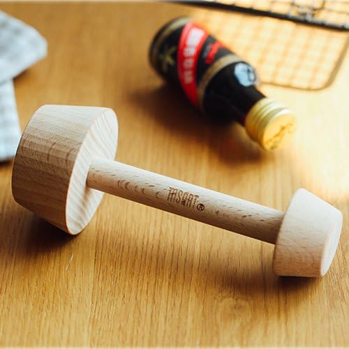 Tart Tamper Pastry Tamper Mini Pan Wood Wooden Shell Dough Muffin Metal by MSART for Making Muffin, Pecan Pies, Cheesecakes and Desserts.