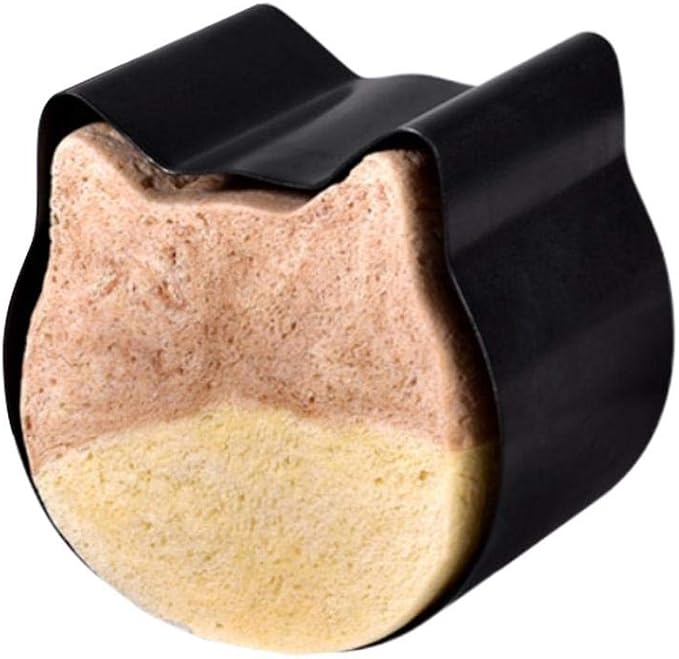 Pssopp Non Stick Cat Shaped Bread Baking, Unique Shape Design Easy to Use and Clean Aluminized Plate Bread Loaf Pans for Baking (Black #32)
