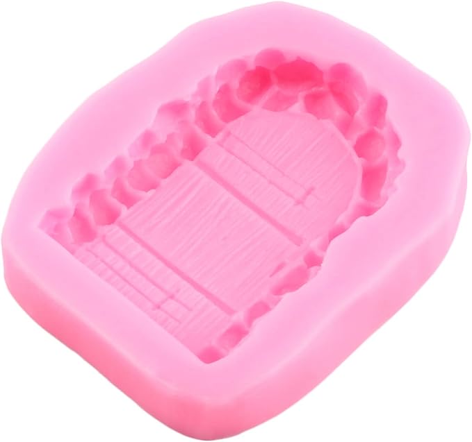 Mujiang Enchanted Vintage Fairy Garden Fairy Gnome Home Door Silicone Fondant Mold For Cake Decorating Chocolate Candy Clay Gumpaste Set Of 4