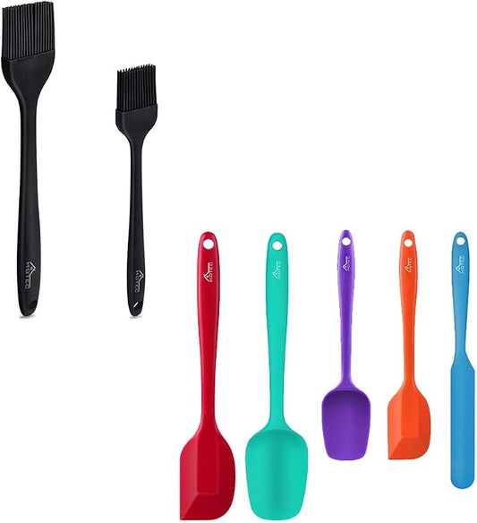 HOTEC Heat Resistant Silicone Basting Pastry Brushes BPA Free, Dishwasher safe, Easy to clean