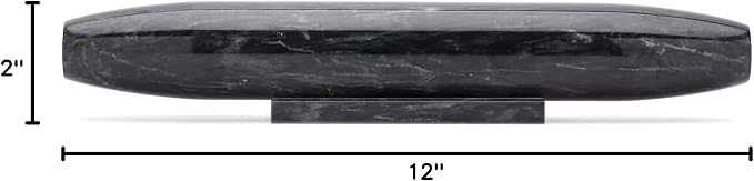 Fox Run 48759 Black Marble French Rolling Pin, 2 x 12 x 2 inches