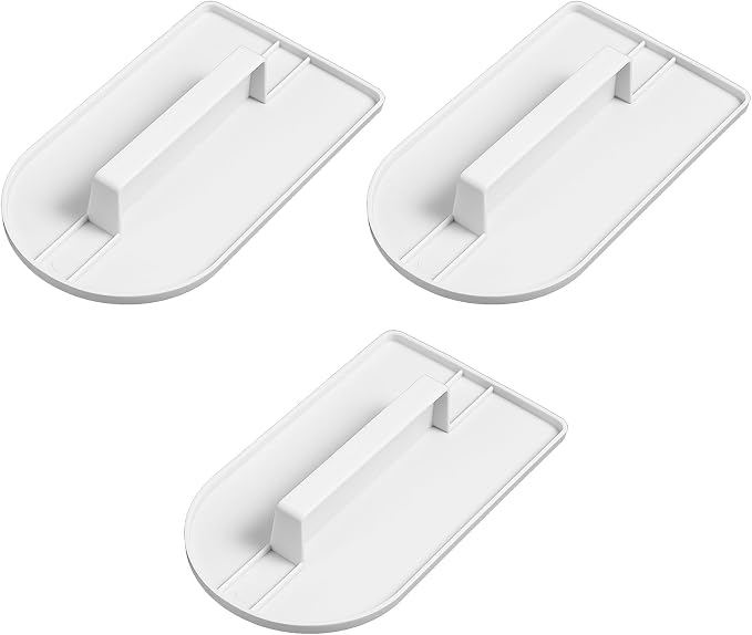 3PCS Cake Smoother Icing Smoother Fondant Smoother Tool Paddle Fondant Polisher Finisher Sugarcraft Cups for Smoothing Icing, Sculpting and Sugar Craft,5.7 x 3.1 Inch(White)