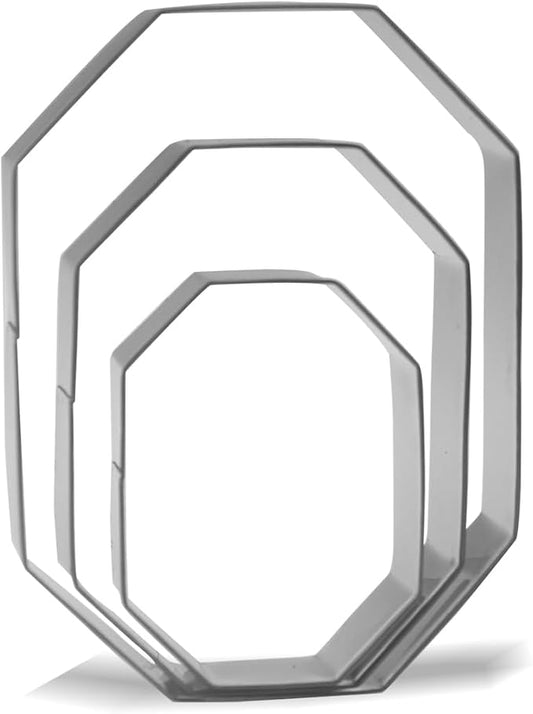 Keewah Octagon Cookie Cutter Set - 5”,4”,3” - 3 Piece - Stainless Steel