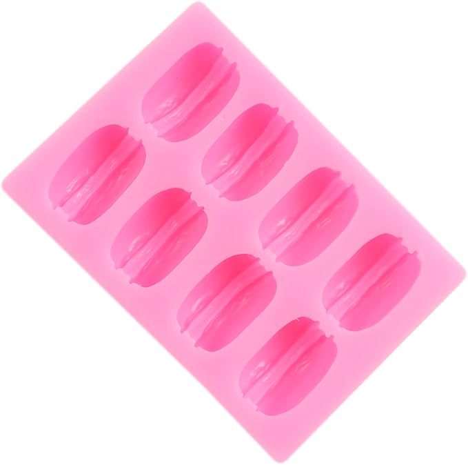 3D Macaron Hamburger Silicone Fondant Molds Macaroon Chocolate Mold for Cake Decoration Cupcake Topper Desserts Candy Gum Paste Polymer Clay