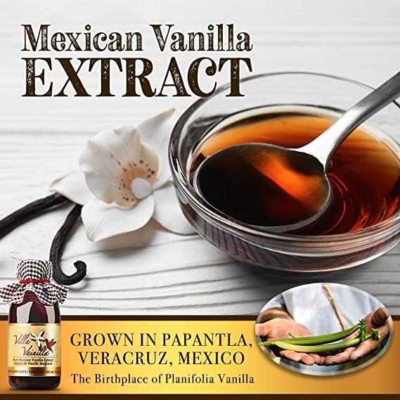 Villa Vainilla Pure Vanilla Extract - Premium Concentrated Vani, Real, Natural, Gourmet Flavor from Mexico (8.4 Fl O Vanilla Extract and Elixir)