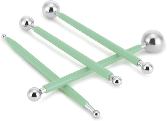 Cake Decorating Metal ball Fondant Pan Flower Clay Sugar Craft Ball Model DIY Tool (Light green)