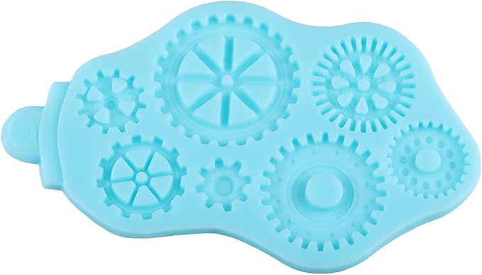 Steampunk Gear Fondant Mold Gear Silicone Molds for Cake Decorating Cupcake Topper Chocolate Candy Gum Paste Polymer Clay