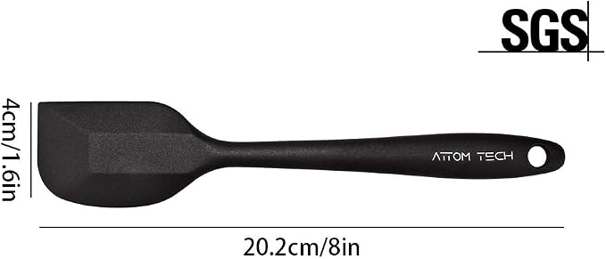 8 Inch Silicone Spatula Set, Food Grade High Temperature and Heat Resistant Spatulas, Dish-wash Safe, Rubber Kitchen Spatulas, Non-stick(Set of 4)