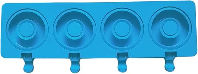 Doughnuts Shape Silicone Mold Ices Stick Cream Tray Cubes Making Tool Cake Candy Easy to Ices Cubes Tray Popsicles Maker Baking Cake Mold