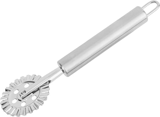 Pastry Wheel Cutter, Stainless Steel Fluted Pasta Crimping Wheel Dough Crimper Pie Crust Cutter Lattice Roller Ravioli Maker Tool for Pizza Noodle Cracker