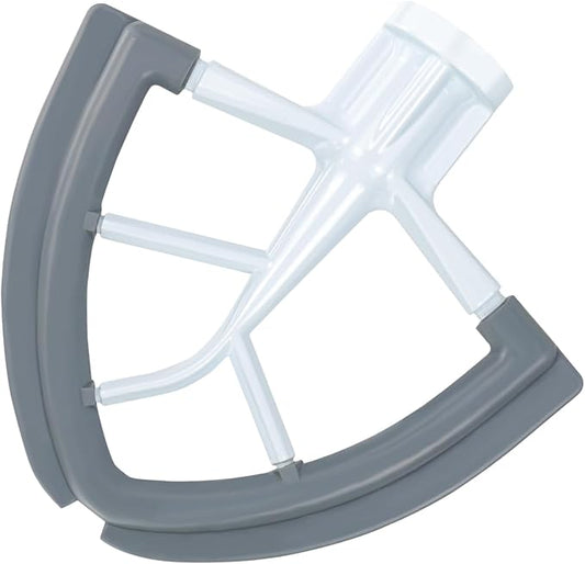 Flex Edge Beater for Mixer Attachement Compatible With KitchenAid,Fits Tilt-Head Stand Mixer Bowls For 4.5/5 Quart Bowls,Beater With Silicone Edges(Grey)