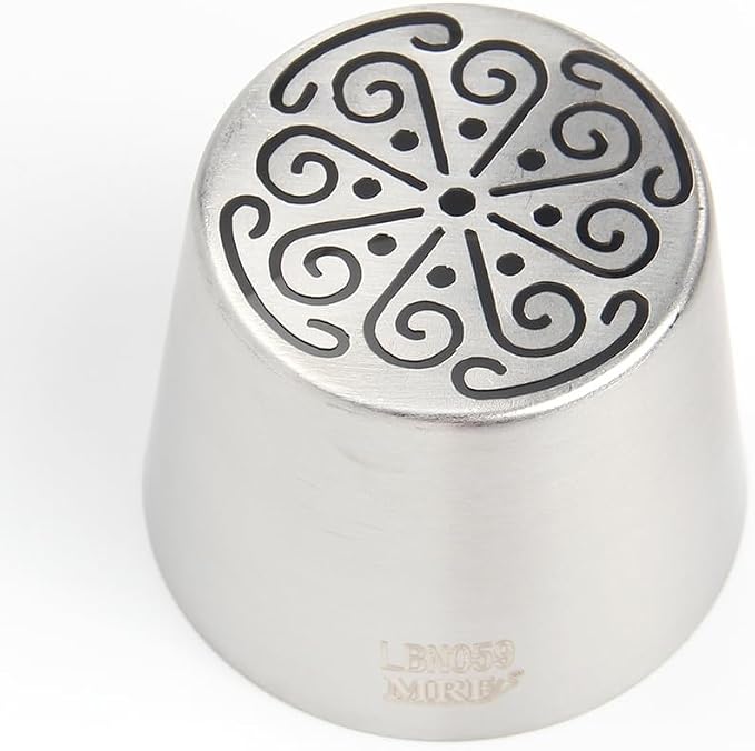 1 Piece Stainless Steel XXL Russian Flower Pattern Icing Tips,Pastry Frosting Russian Piping Tips for Cake Bouquet,Flower Frosting Nozzles for Decorating,Cake Piping Nozzles