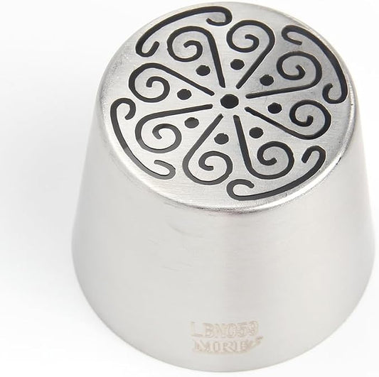 1 Piece Stainless Steel XXL Russian Flower Pattern Icing Tips,Pastry Frosting Russian Piping Tips for Cake Bouquet,Flower Frosting Nozzles for Decorating,Cake Piping Nozzles