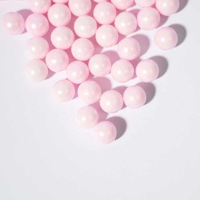NIPEOR Pink pearls Sprinkles for Cake Decorations,Edible Pearl Sprinkles 4.6oz/130g CupcakeTopping Sprinkles Cake Decorating,Cupcake Sprinkles, Pink Sugar Candy Sprinkles10mm Pearls Pink)
