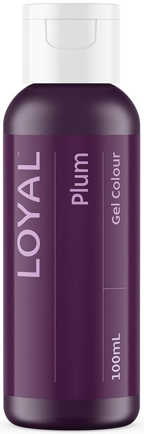 Loyal Gel Food Coloring | Vibrant Color for Buttercream, Fondant, Royal Icing, Gum Paste, Marzipan and Cake Batter | Gel-Based Concentrated Food Dye - 100ml Plum