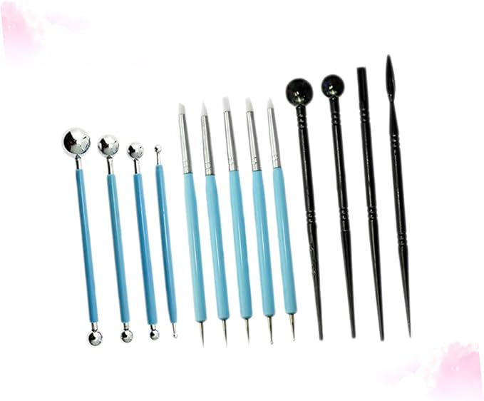13pcs Fondant Carving Pen Modeling Tools Fondant Decorating Tools Sugar Craft Pen Set Baking Decorations Kit