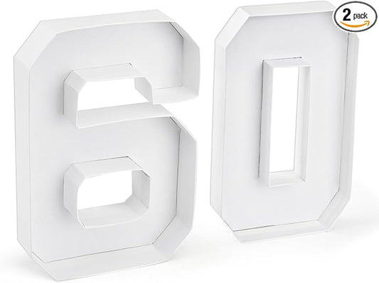 60 Set Cardboard Number for Charcuterie 10.2'' Fillable Tray Charcuterie Paper Box for 60th Birthday Anniversary Party Decorations Chocolate Candy Cupcake Container