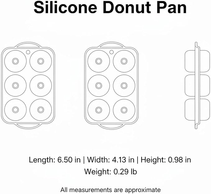 6-Cavity Silicone Donut Pan, Non-Stick Flexible Baking Mold for Easy Release, Mini Donut Maker Tray, Pink