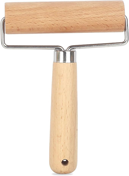 Roller Rolling Pin, 4 Inch Wood Rolling Pin for Kneading the Dough of Baking Bread, Pizza, Cookie, Noodles (M)