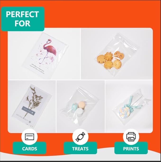 iMailer - 1000 Pcs - 13" x 15" Clear Large Cellophane Bags - Resealable Self Sealing Cello Poly Bags for Prints, Photos, Documents, Clothing, T-Shirt