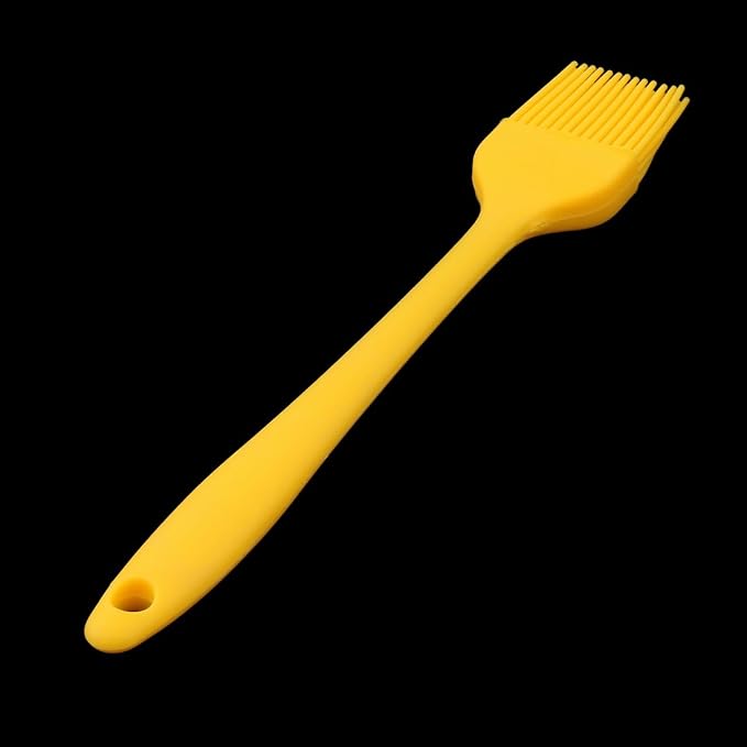 uxcell Silicone Family Bakery Cookie Cake Baking Tool Cream Butter Pastry Brush Yellow