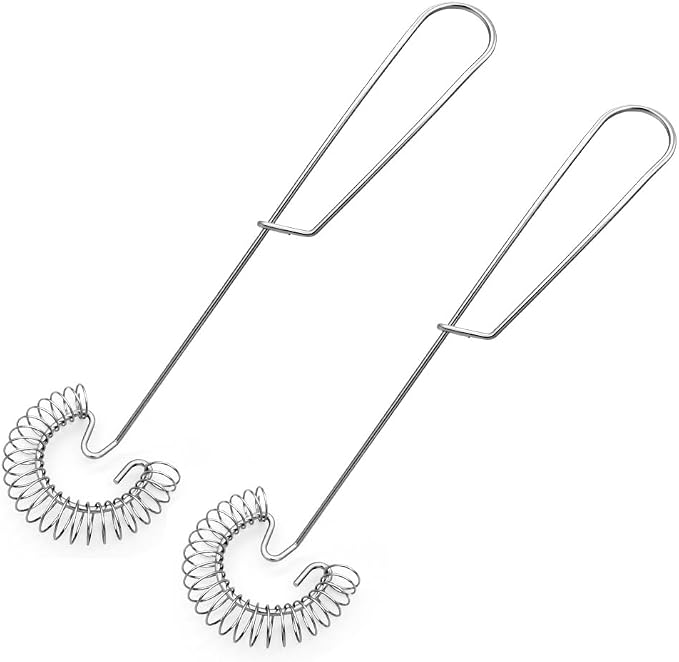 2Pcs Stainless Steel Spring Coil Whisk Set, Handheld Spiral Wire Whipper Blender Beater, Kitchen Cooking Tools for Eggs, Cream, Sauces, Gravy, 10 inch