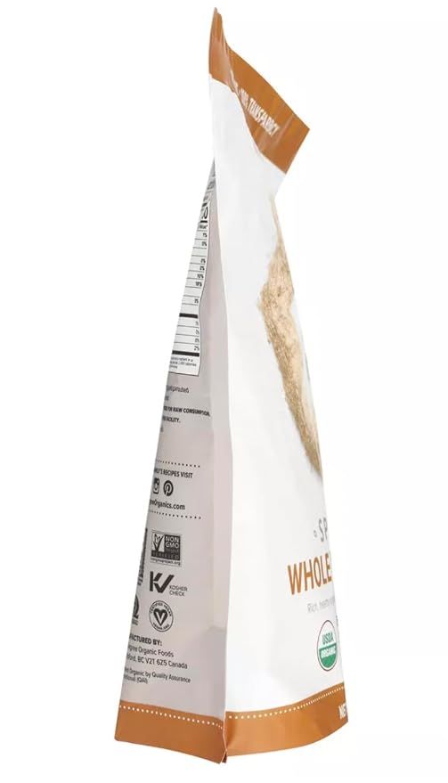 One Degree Organic Foods Sprouted Whole Wheat Flour 5lb – Organic, Non-GMO, Vegan, Plant-Based Baking Flour – Ideal for Bread, Muffins & More + LuxProdX Sticker