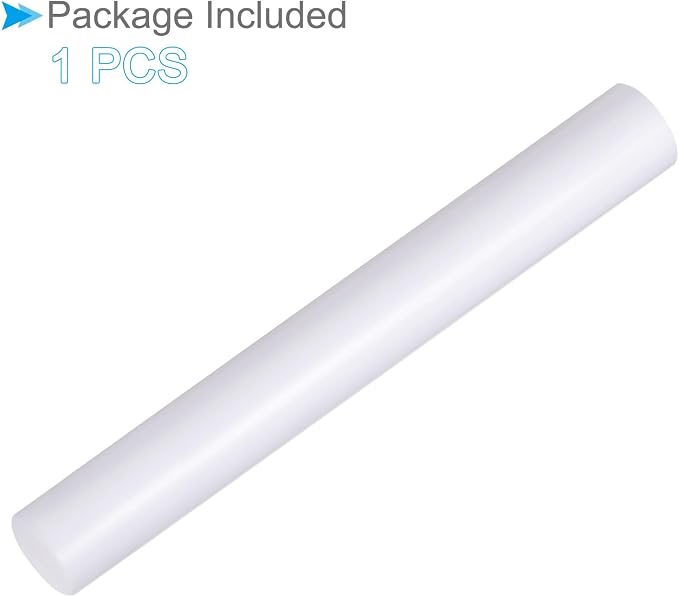 Acrylic Clay Roller, 8 Inch Length 1 Inch Dia., Acrylic Non-Stick Rolling Pin Roller White - (Applications: for Shaping Sculpting)