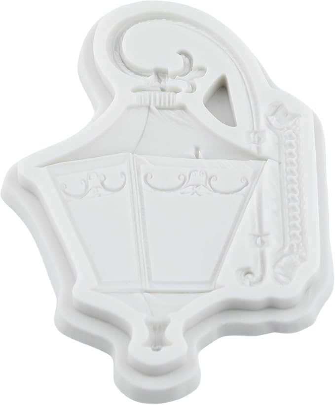 European Vintage Wall Light Silicone Mold Street Lamp Fondant Molds for Cake Decorating Cupcake Topper Chocolate Candy Polymer Clay Gum Paste