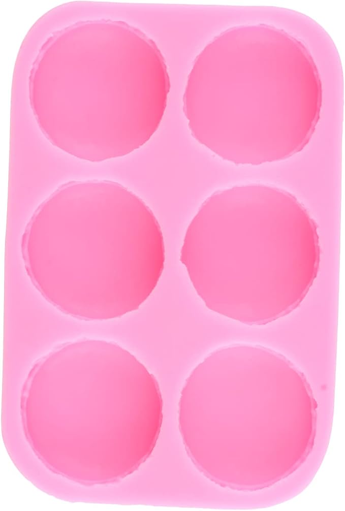 Mujiang 6-Cavity 3D Macaroon Hamburger Silicone Fondant Molds For Cake Decorating Chocolate Candy Mini Soap Bath Bomb
