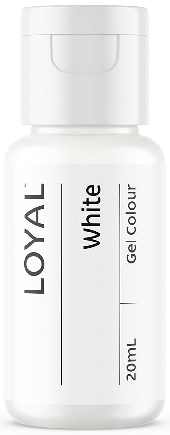 Loyal Gel Food Coloring | Vibrant Color for Buttercream, Fondant, Royal Icing, Gum Paste, Marzipan and Cake Batter | Gel-Based Concentrated Food Dye - 20ml White