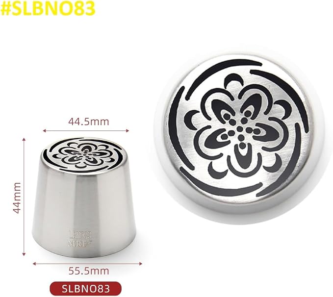 1 Piece Stainless Steel Extra Large Pretty Flower Icing Tip,Cake Decorating Piping Nozzle for Cupcakes Marshmallow Bouquet,Pastry Frosting Russian Piping Tip,Bakery Sugar Craft Tools