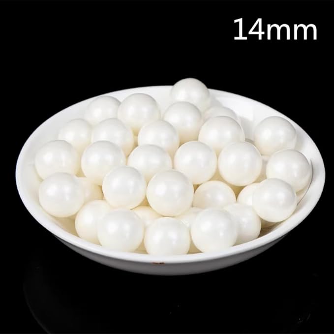 PhilaeEC White Pearls 14mm Size Sprinkles for Cake Decoration Edible Candy Baking Cookie Cupcake Toppers Wedding Party Valentines Halloween Christmas Supplies 3.88oz