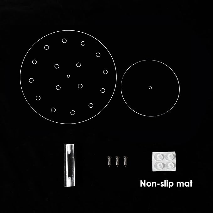 Clear Round Acrylic 16 Holes Push Pop Cake Stand for Party, Wedding, Bakery (9.44'' of Diameter)