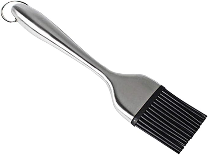 BBQ Grill Basting Brush Silicone Cooking Pastry Brush with Stainless Steel Handle Heat 230 Degree for Sauce Marinade Steak Meat 20cm