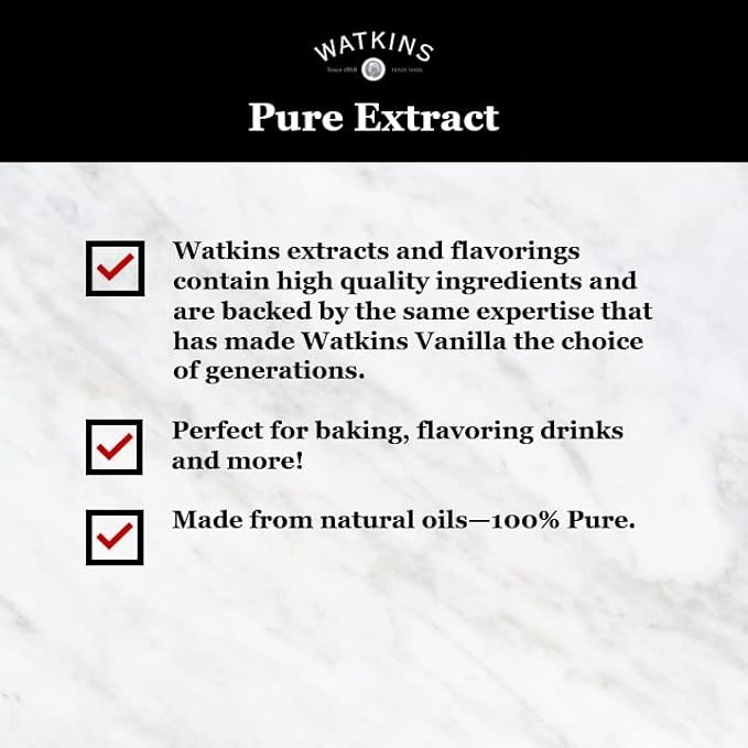 Watkins Pure Almond Extract, 32 fl. oz. Economy Sized Bottle, 1 Count (21903)