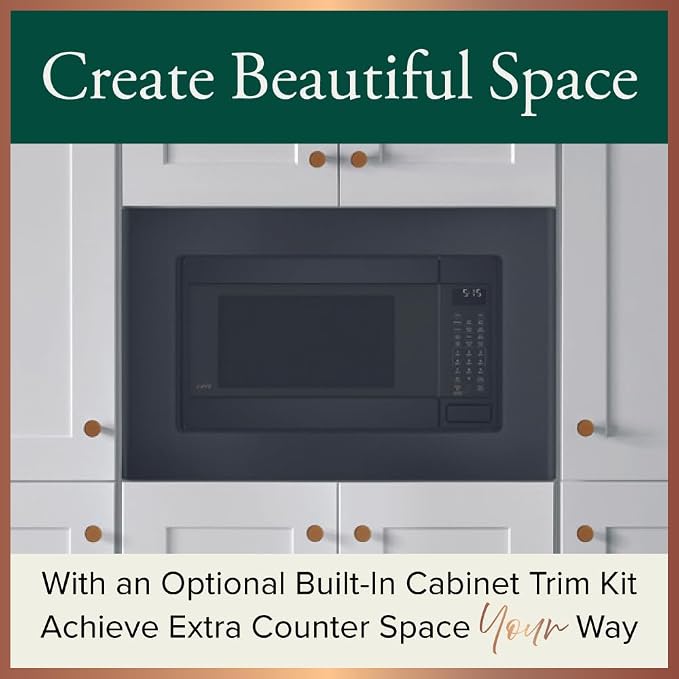 Café Countertop Convection Microwave Oven with Child Lock Technology, Broil, Auto-Cook, Roast, Defrost, Warm, Scan-to-Cook WiFi-Connectivity, 1000W, 1.5 Cu. Ft, Stainless Steel CCWK15C1WSS