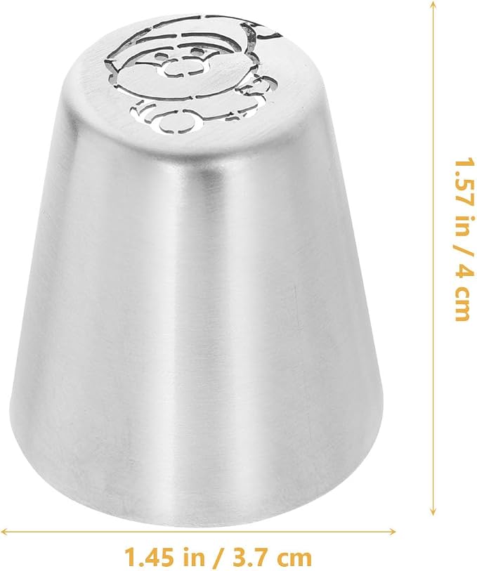 UPKOCH 5 Pcs Snowflake Piping Tips Set - Stainless Steel Russian Piping Tips Holiday Cookie, Cupcake, Cake Decorating - DIY Baking Tools with Christmas Frosting Nozzles