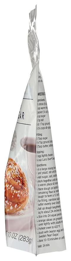 Lars' Own Swedish Pearl Sugar, 10-Ounce Packages (Pack of 6)