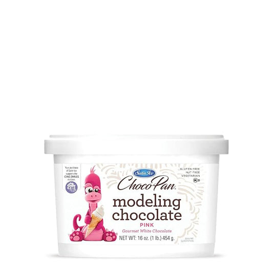 Satin Ice ChocoPan Pink Modeling Chocolate (1 Pound) For Cake Decorating