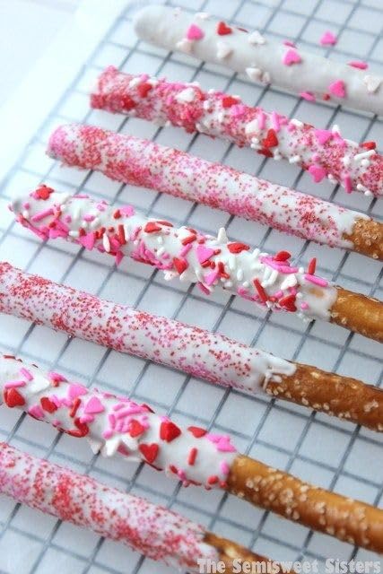 Valentines Sprinkles Mix - 6.35 oz with Pink Red and White Hearts Jimmies, Nonpareils & Sanding Sugar Sprinkles for Cake Decorations, Baking, Cookie, Cupcake Topper Decorating