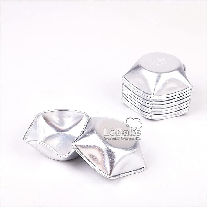 10pcs per lot Various Design Fluted Edge Wavy Flower Cup Boat Round Shape Aluminium Tart Mould Jelly Pudding Cup Cupcake Mold Baking (C16)