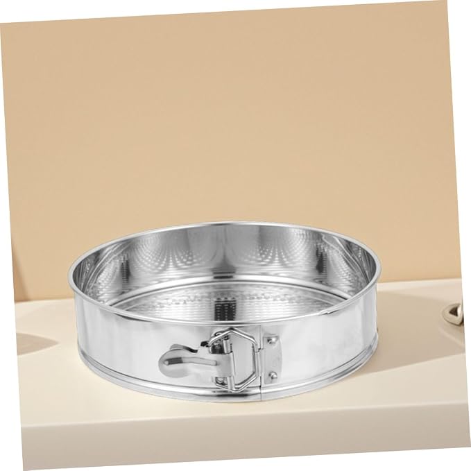 BESPORTBLE 9-inch Stainless Steel Springform Cheesecake Pan, Leakproof Removable Bottom Cake Mold for Home Baking, Sturdy 304 Food-grade Bakeware Suitable for Oven and DIY Desserts