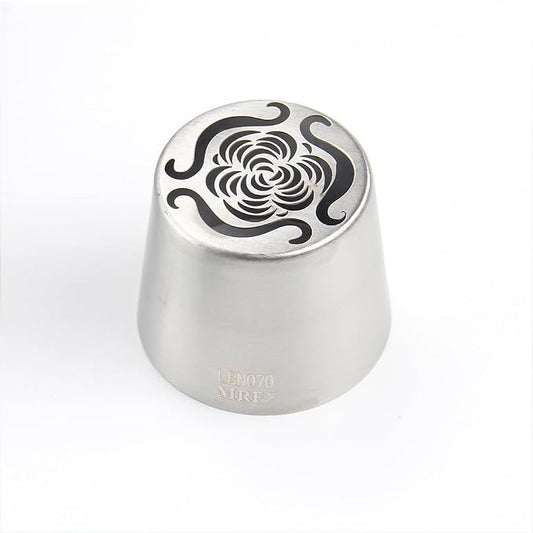 1 Piece Stainless Steel XXL Curled Edge Flower Icing Tips,Pastry Frosting Piping Nozzles for Cake Marshmallow Bouquet,Cake Decorating Tips Baking Tools,Flower Frosting Nozzles for Decorating