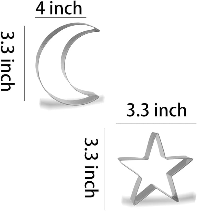Keewah Space Cookie Cutter Set - 7 Piece - Stainless steel | Rocket, Astronaut, UFO, Moon, Saturn, Star, Planet