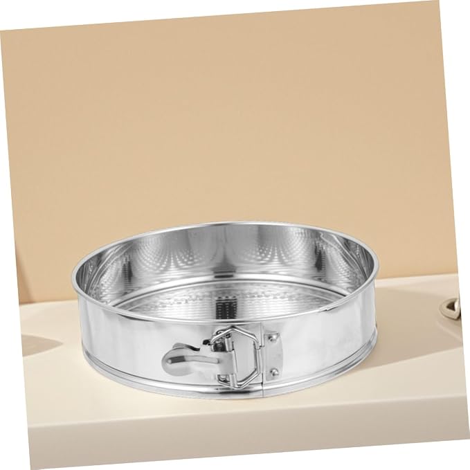 Cabilock 9-inch Stainless Steel Springform Cake Pan with Leakproof Lock, Removable Bottom Cheesecake Mold for Home Baking and Wedding Cakes, Sturdy round Baking Tray for Kitchen Use