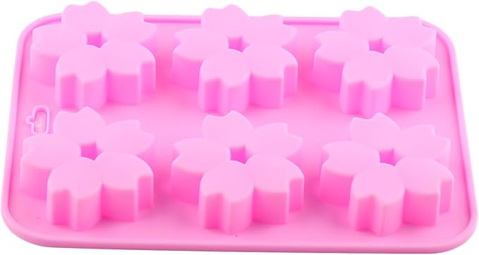 6 Cavity Sakura Flower Silicone Chocolate Molds Cherry Blossom Mold For Chocolate Hard Candy Set Of 2
