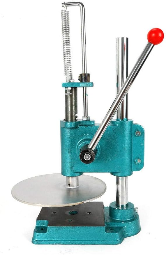 Pizza Pastry Press Machine Stainless Steel Manual Dough Press Machine Dough Press Roller Sheeter for Making Pizza Pastry Metal Plate Diameter 240mm/9.5inch (US STOCK)