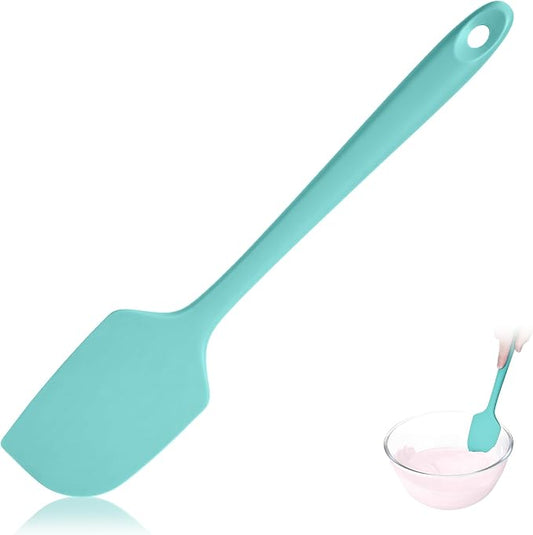600ºF Heat Resistant Large Silicone Spatula for Baking, Aqua Sky | 11.34in High Heat Food Safe Flexible Kitchen Silicone Scraper for Cooking Mixing Scraping Stirring Nonstick Cookware Pan Bowl