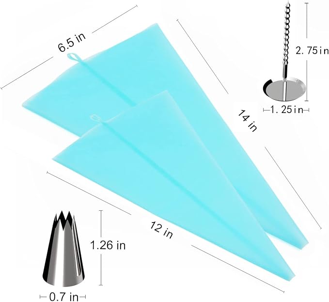Yizish Cake Turntable Aluminum Alloy & Piping Bags and Tips Set, Rotating Cake Stand Decorating Kits with Stainless Steel Cake Spatulas and Scrapers for Baking, Pastries and Cupcakes, Gift Set